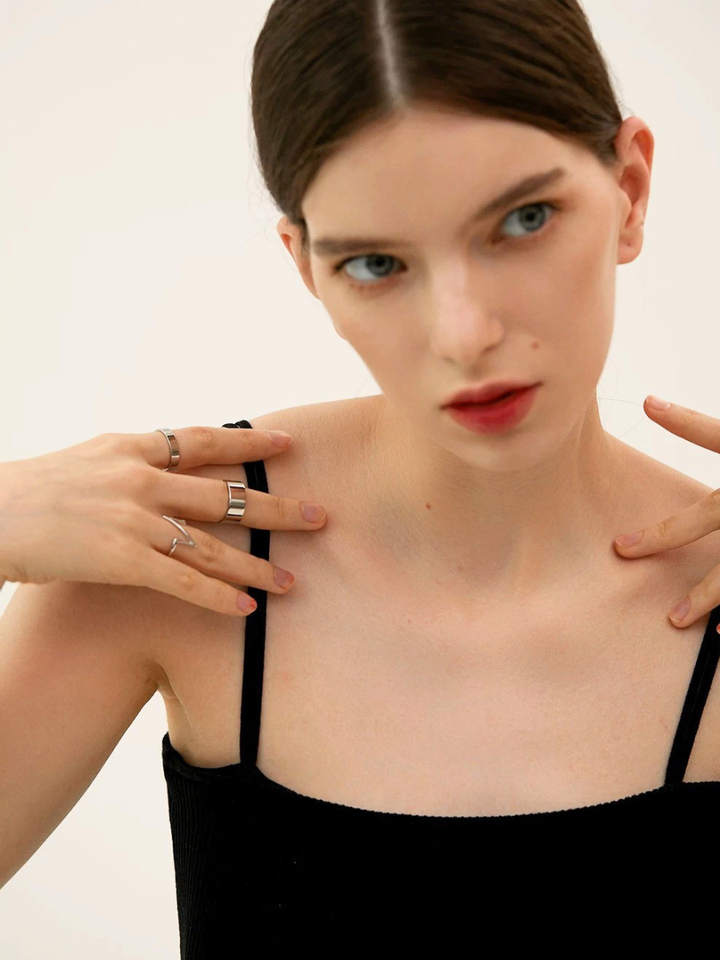 【EGO ACC】Plain Narrow Ring / Plain Wide Ring / Lightning Design Ring