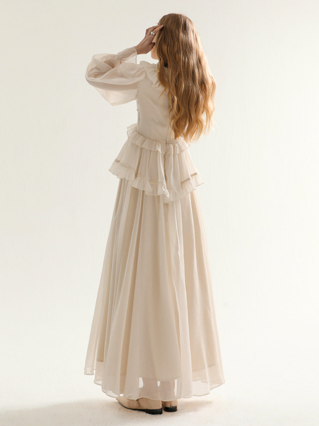 Noir Ribbon Frill Dress