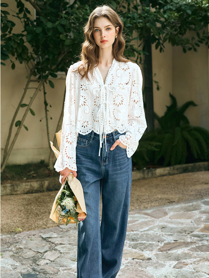 Bloom Eyelet Lace Blouse