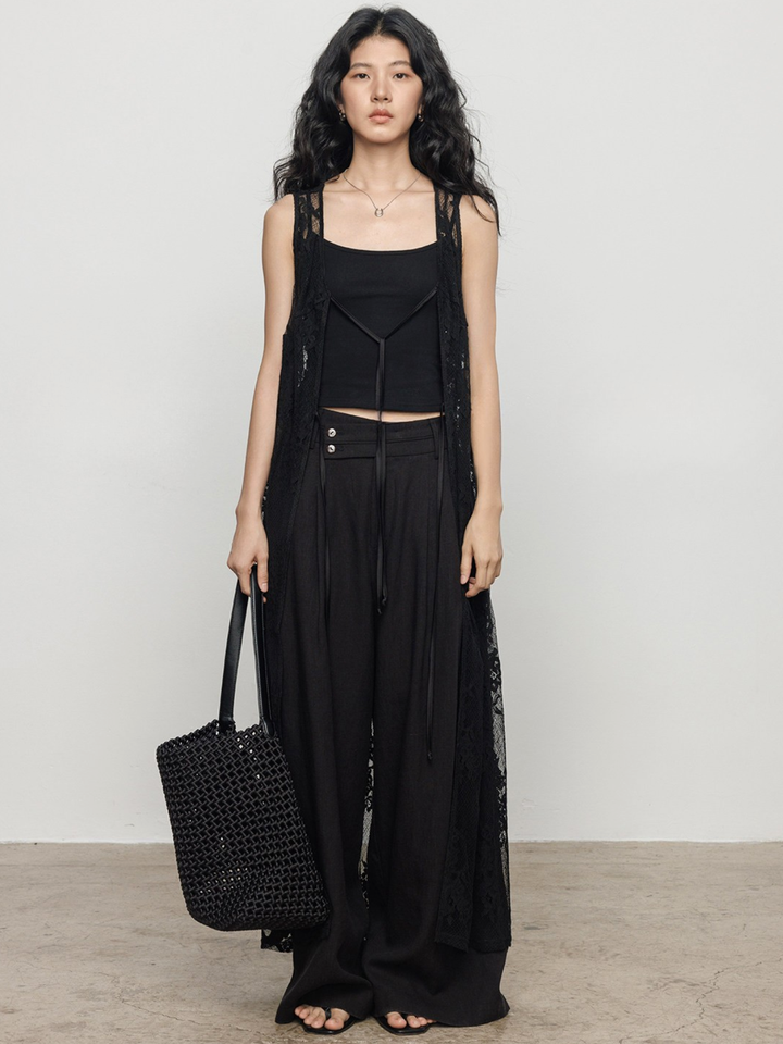 〈Pre Order〉Floral Lace Long Gilet