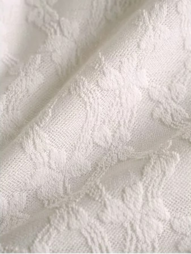 Textured Jacquard Knit Top