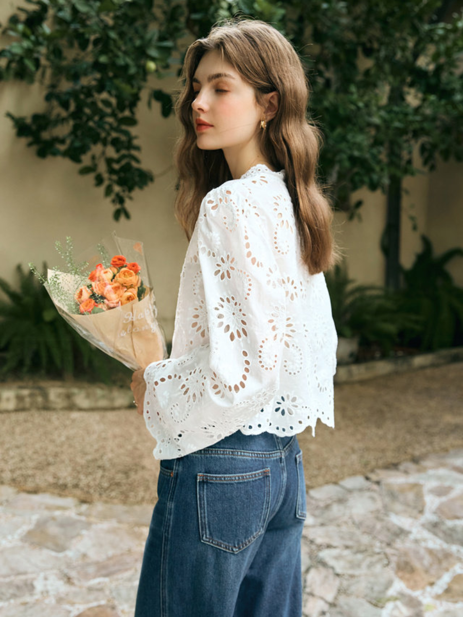 Bloom Eyelet Lace Blouse