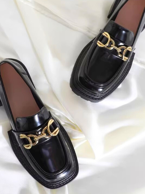 Gold Chain Chunky Loafers