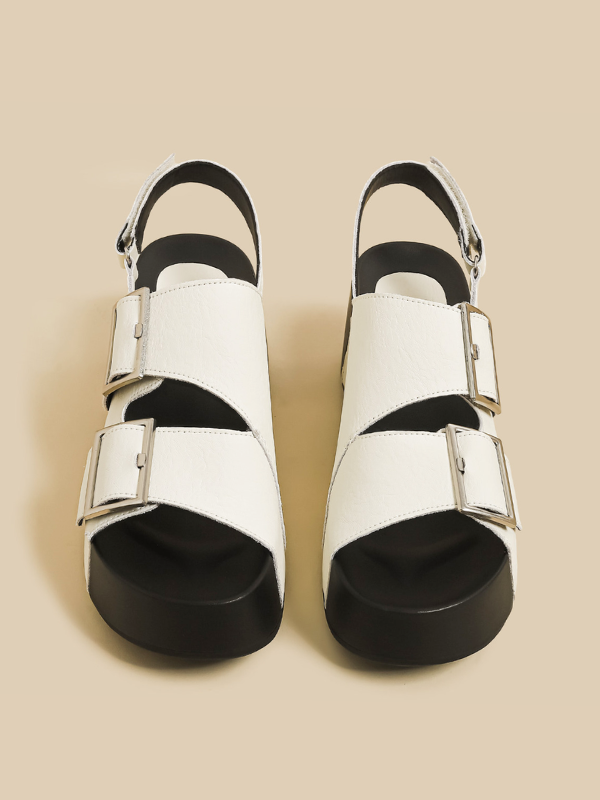 Double Buckle Platform Sandals（〜25.0cm）