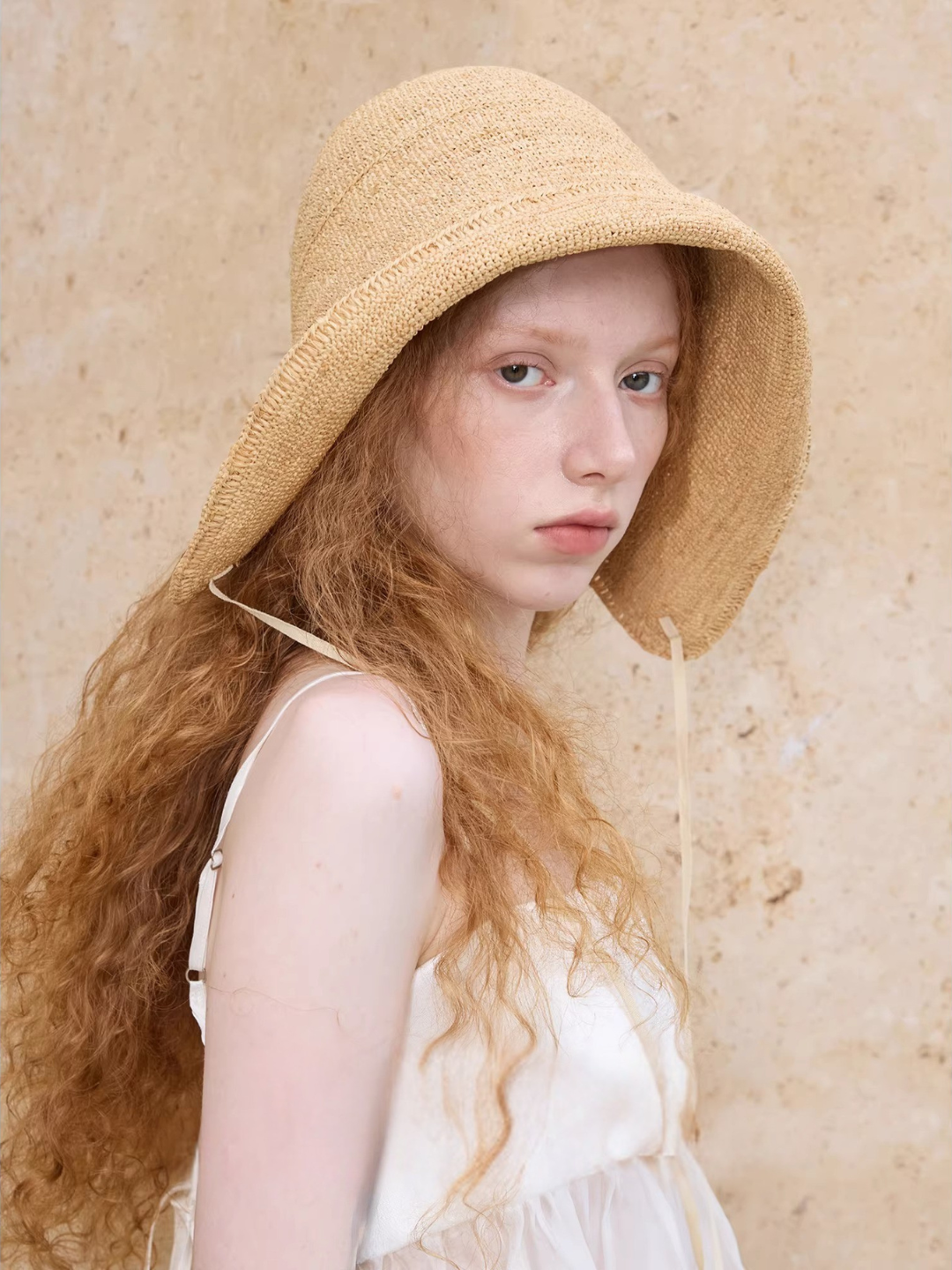 Natural Straw Ribbon Hat