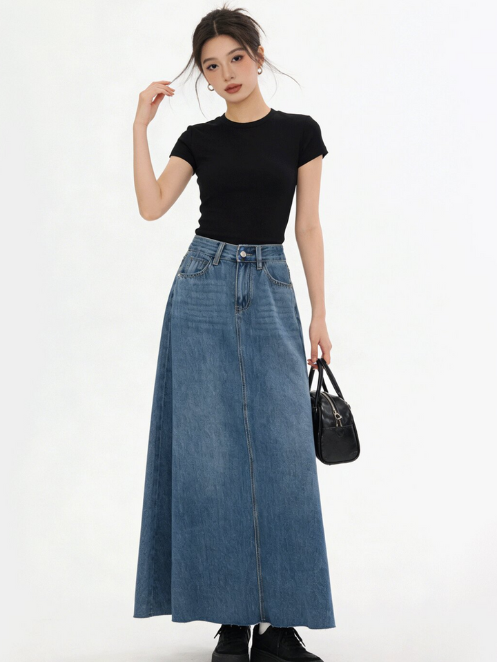 A-Line Denim Skirt