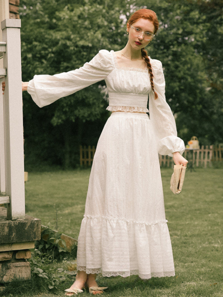 Vintage Lace Corset Set Up