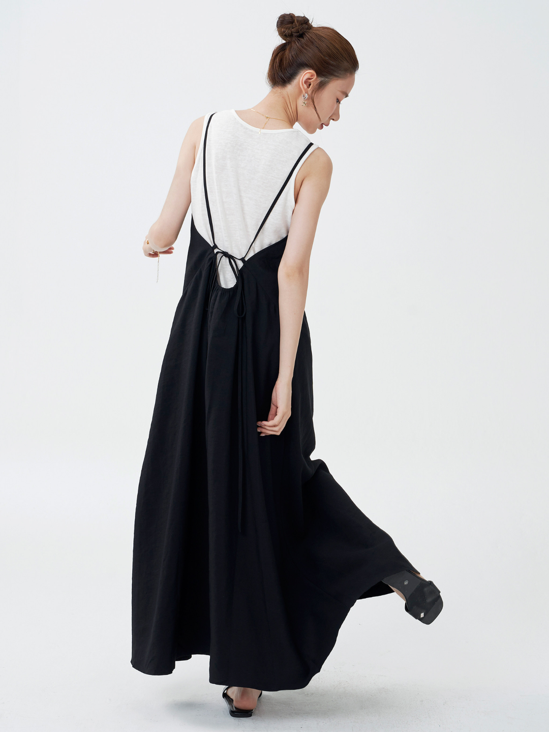 Open Back Cami Dress & Tank Top Set