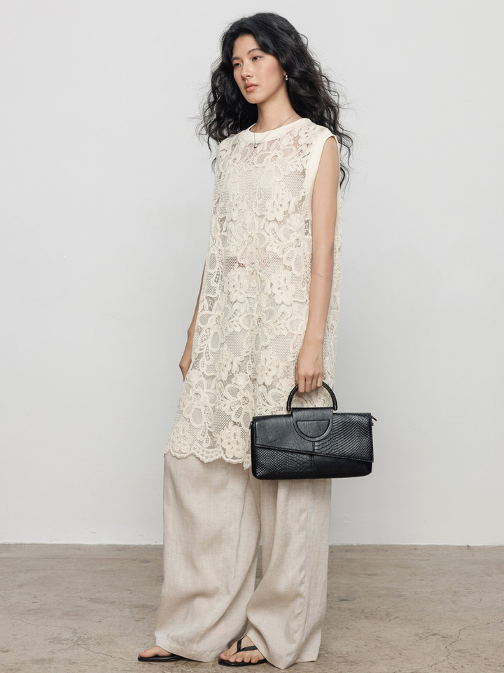 Floral Lace Layered Dress