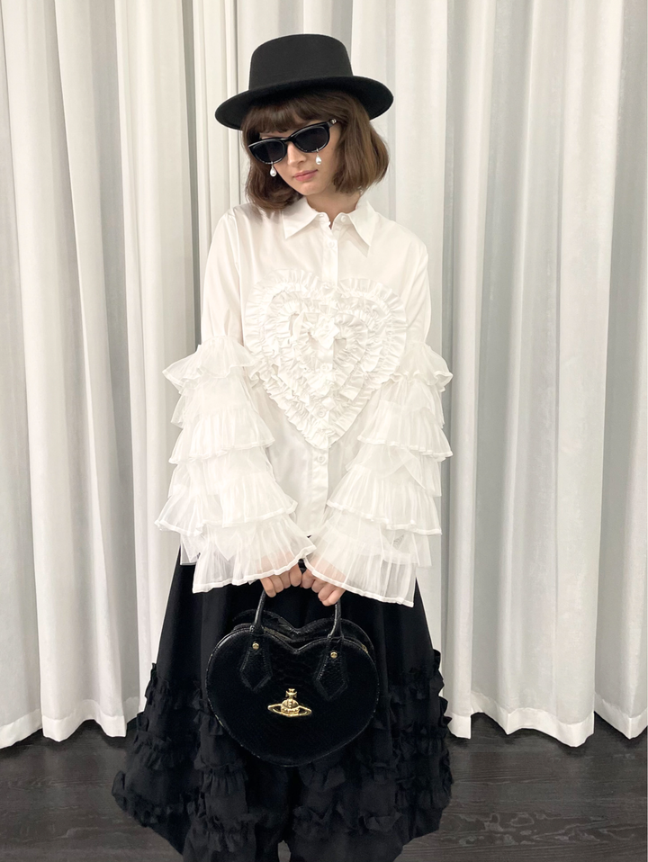 【Loose Smell】Sheer Frill Arm Covers