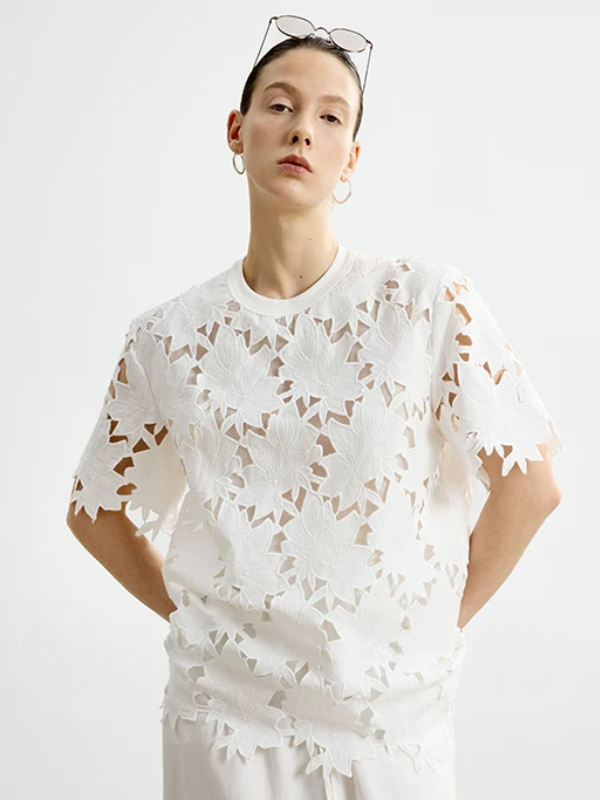 Floral Cutwork Lace Top