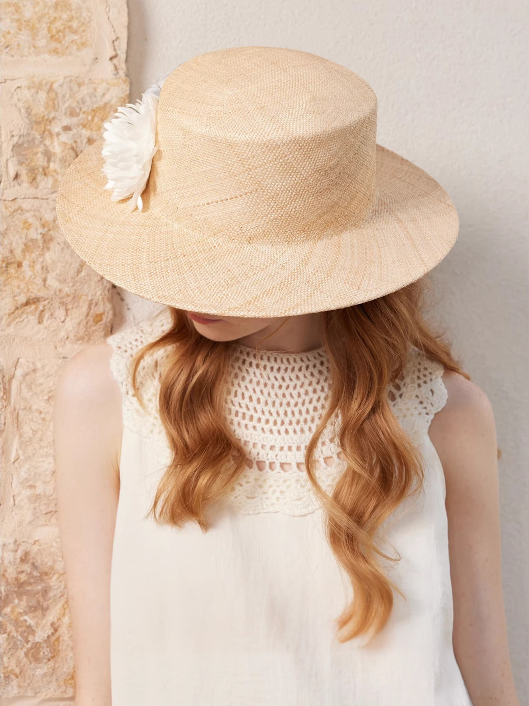 Flower Design Straw Hat