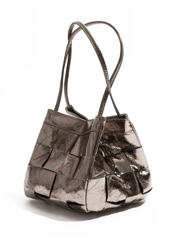 3way metallic Weave Mini Bag