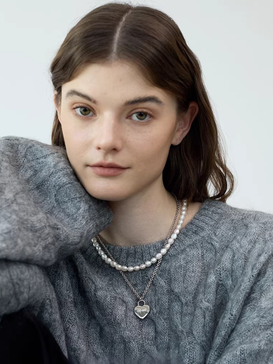 【EGO ACC】Polished Heart Chain Necklace