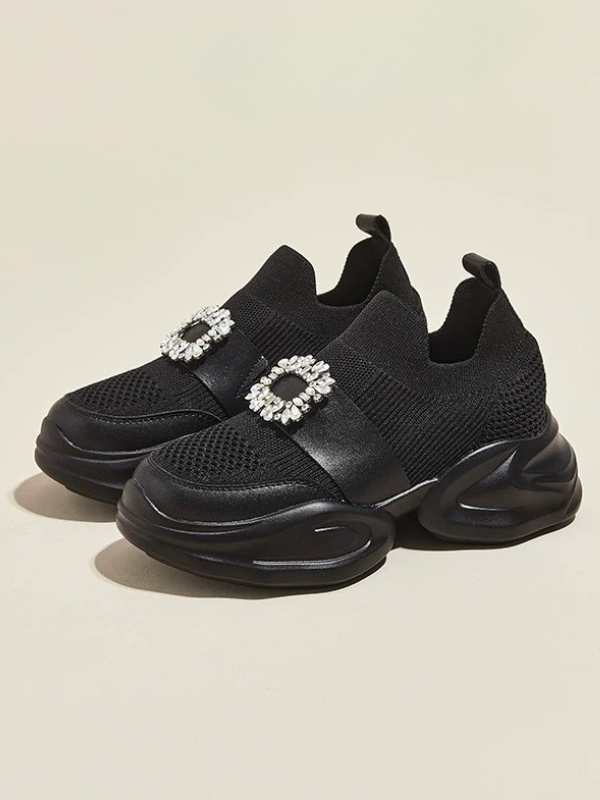 Ornament Buckle Slip-on Sneakers