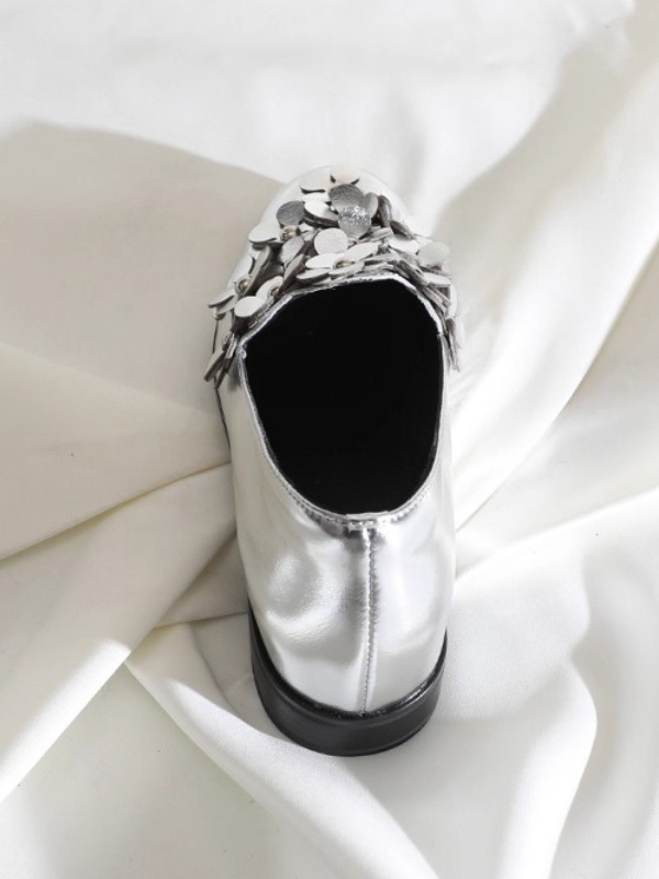 Metallic Flower Loafers（22.0cm〜）