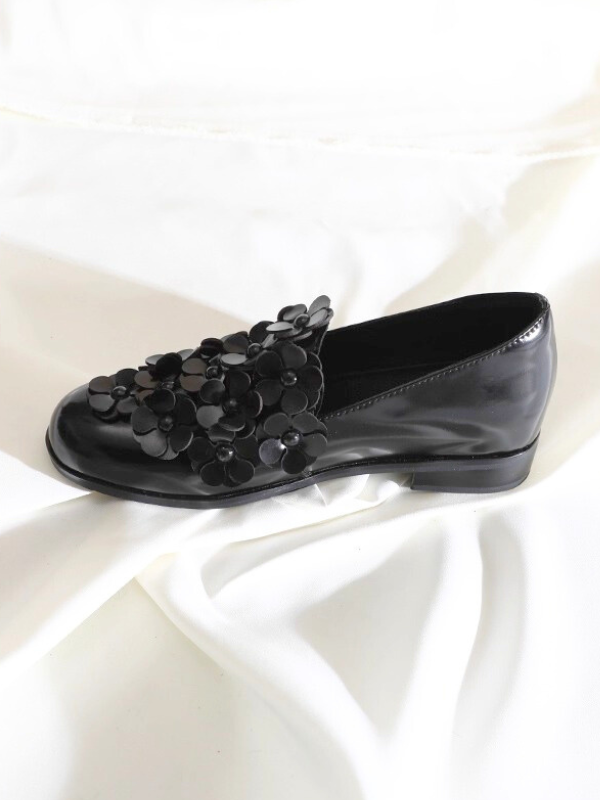 Metallic Flower Loafers（22.0cm〜）