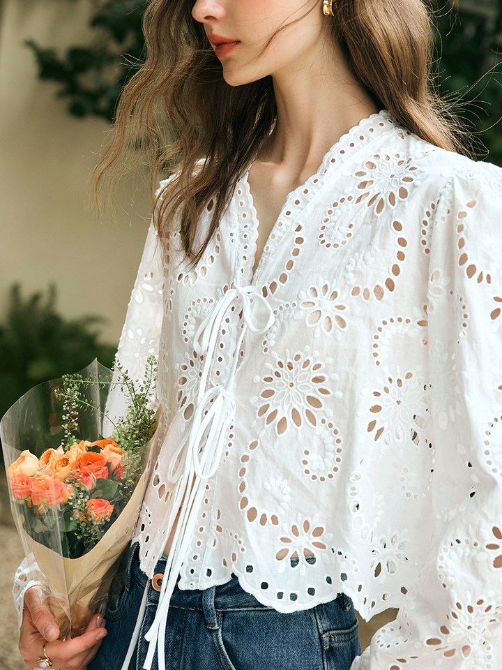 Bloom Eyelet Lace Blouse
