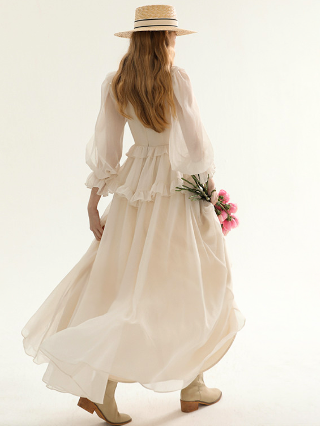 Noir Ribbon Frill Dress