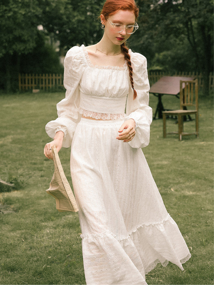 Vintage Lace Corset Set Up