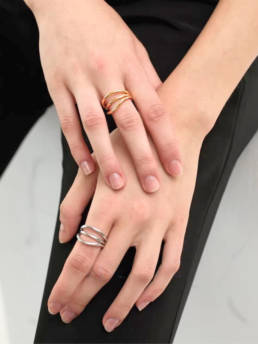 【EGO ACC】Fluid Triple Line Ring