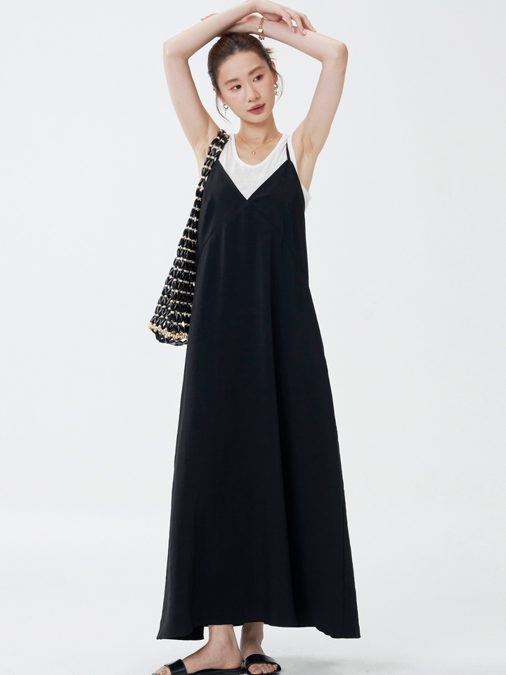 Open Back Cami Dress & Tank Top Set