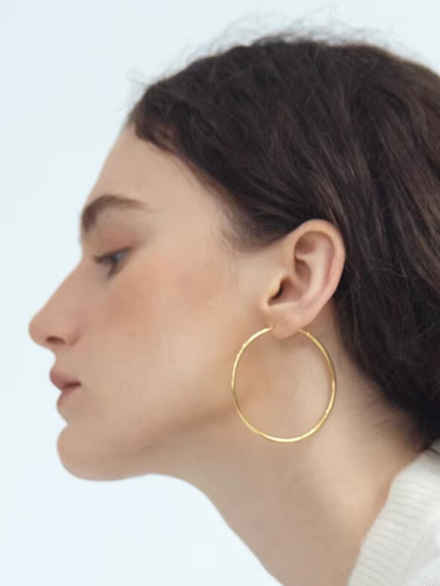 【EGO ACC】Minimal Gold Hoop Earrings