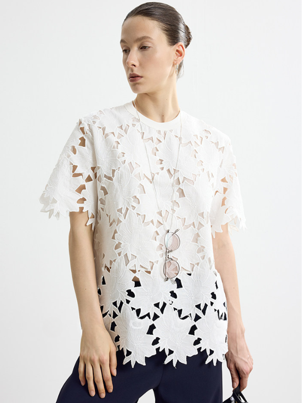 Floral Cutwork Lace Top