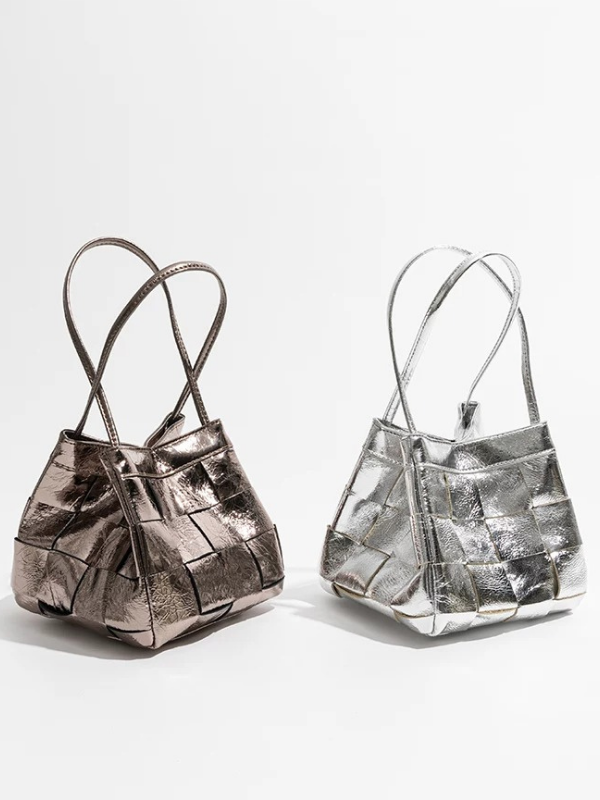 3way metallic Weave Mini Bag