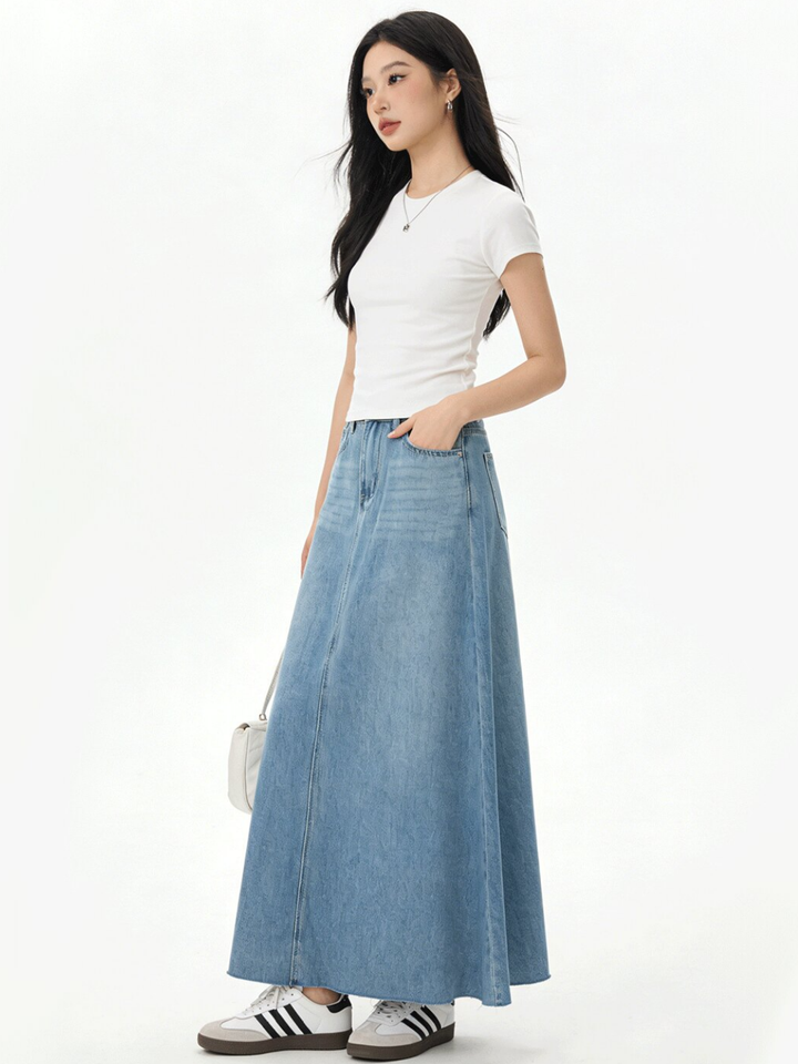 A-Line Denim Skirt