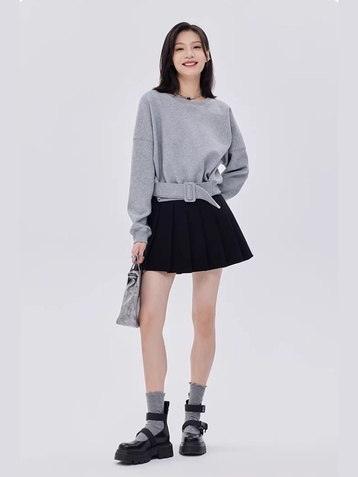 Waist Belt Sweatshirt