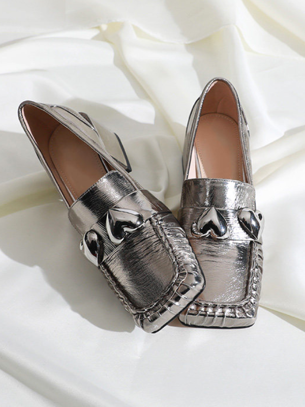 〈Pre Order〉Silver Heart Loafers