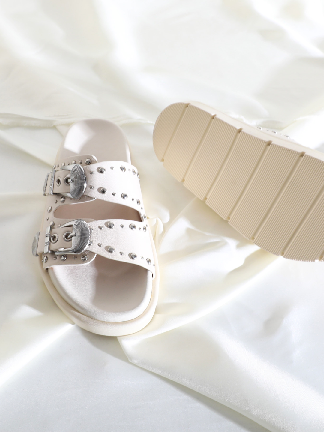 Concho Stud Double Strap Sandals