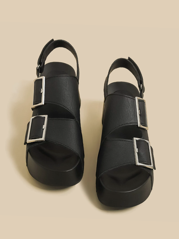 Double Buckle Platform Sandals（〜25.0cm）