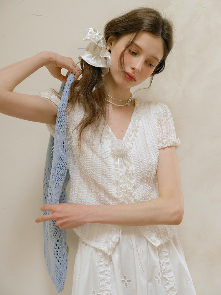 Rose Frill Top