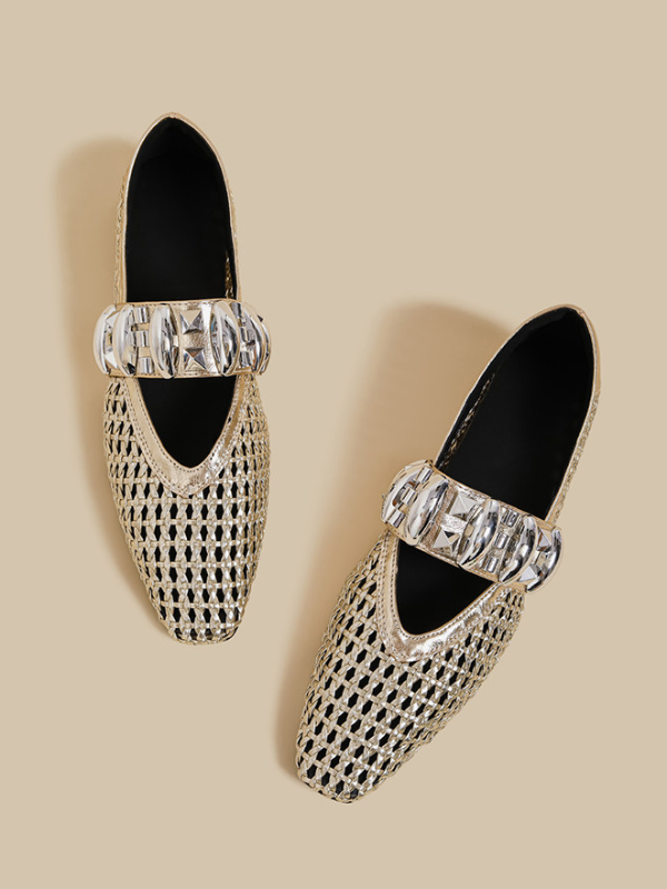 Ornament Mesh Flats（〜25.0cm）
