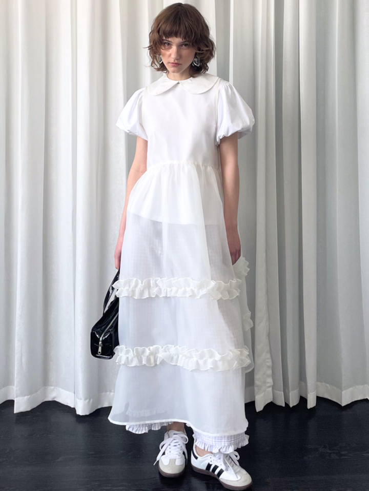 【Loose Smell】Sheer Frill Dress