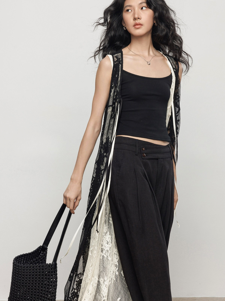 〈Pre Order〉Floral Lace Long Gilet
