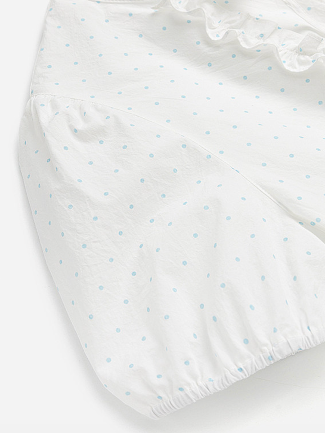 Sky Dot Frill Blouse