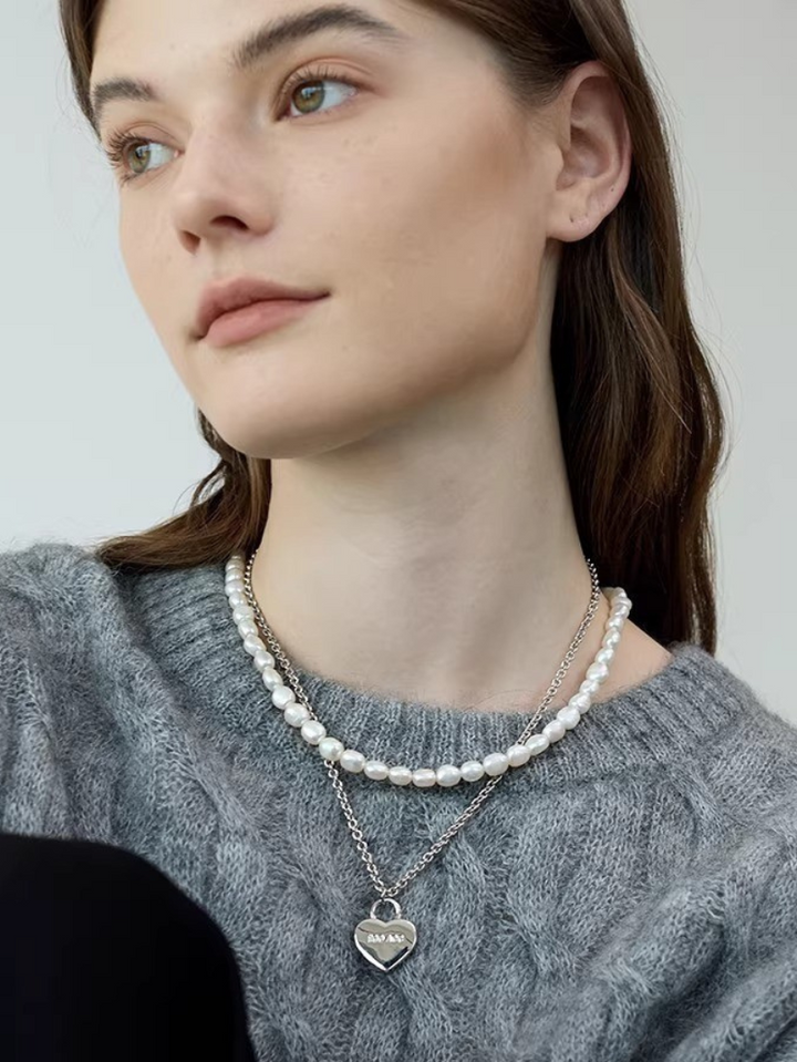 【EGO ACC】Polished Heart Chain Necklace
