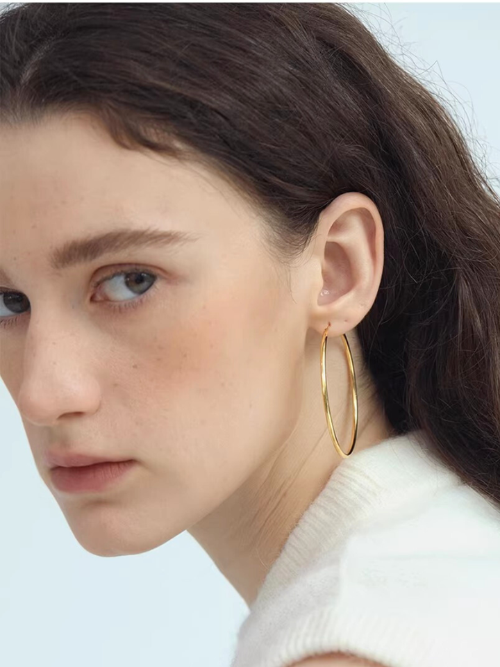 【EGO ACC】Minimal Gold Hoop Earrings
