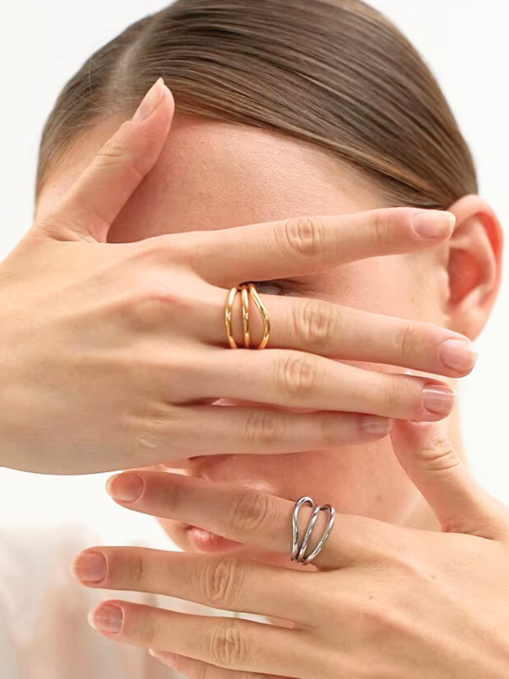【EGO ACC】Fluid Triple Line Ring