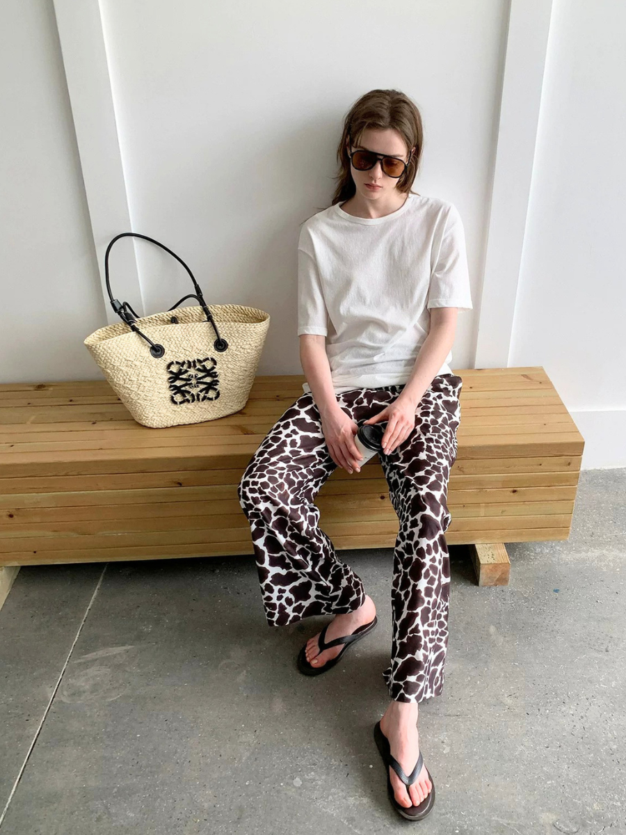 Abstract Print Easy Pants