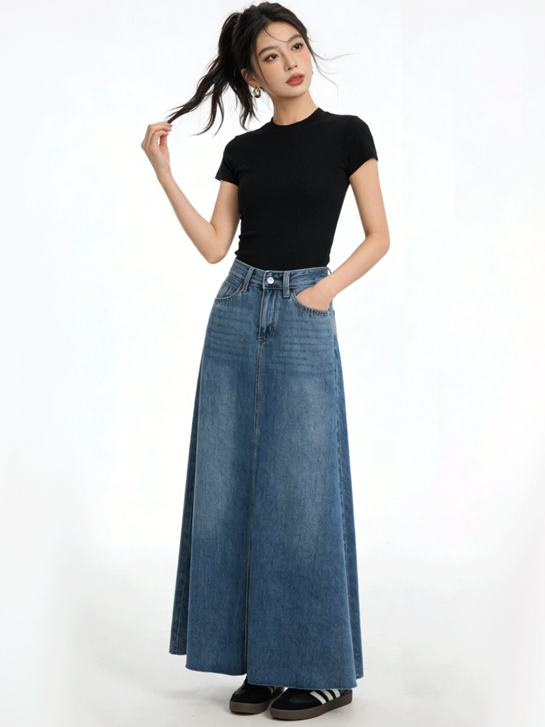 A-Line Denim Skirt