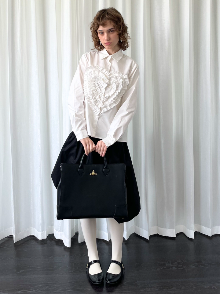 【Loose Smell】Heart Frill Shirt
