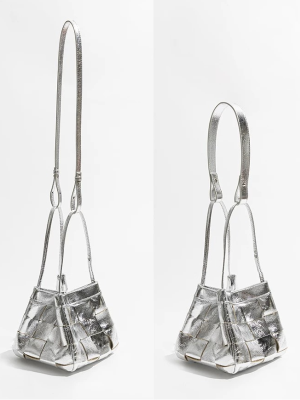 3way metallic Weave Mini Bag