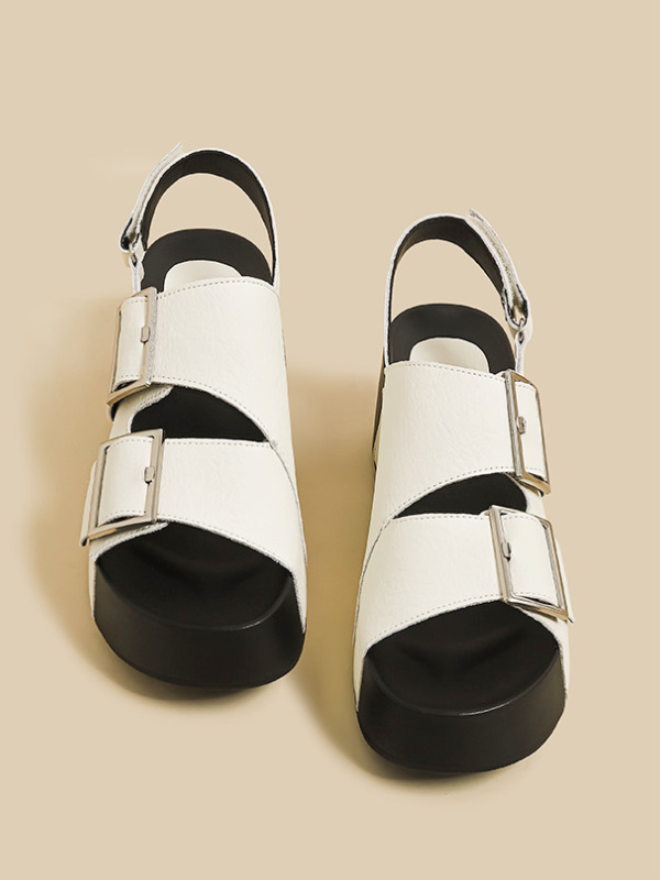 Double Buckle Platform Sandals（〜25.0cm）