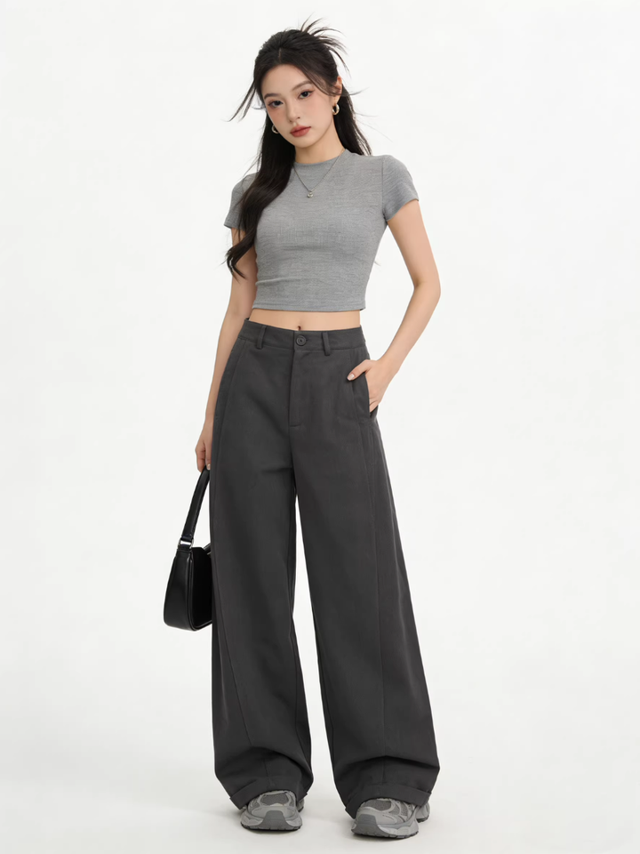 Front Seam Wide Pants