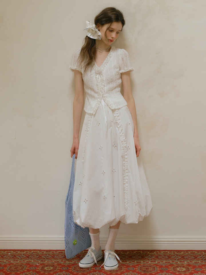 Rose Frill Top