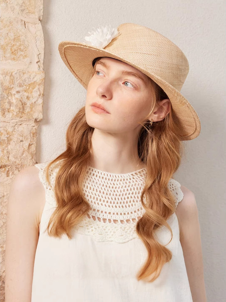 Flower Design Straw Hat